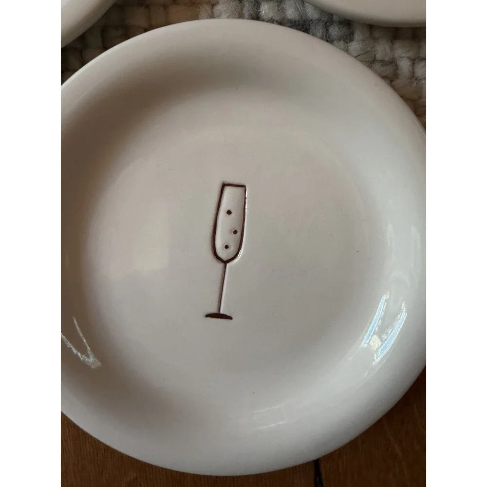 Vintage Target Marketplace Cocktails Martini appetizer plate In Original Box
